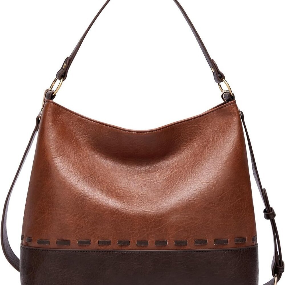 Women Hobo Bag Vegan Leather Large Capacity Crossbody Shoulder Purse